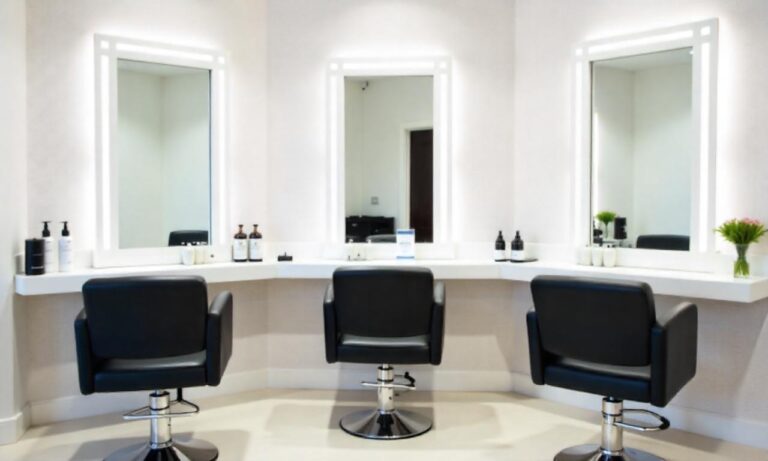 salon interior front