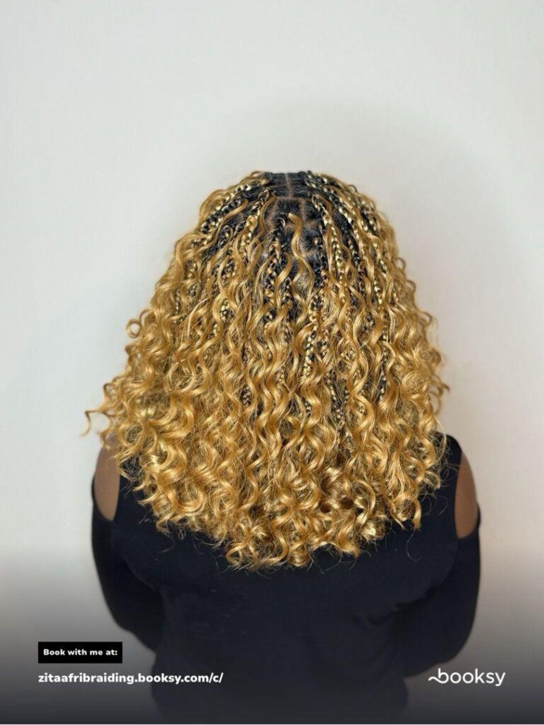Bob bohemian knotless braids McKinney ZitaAfro braids